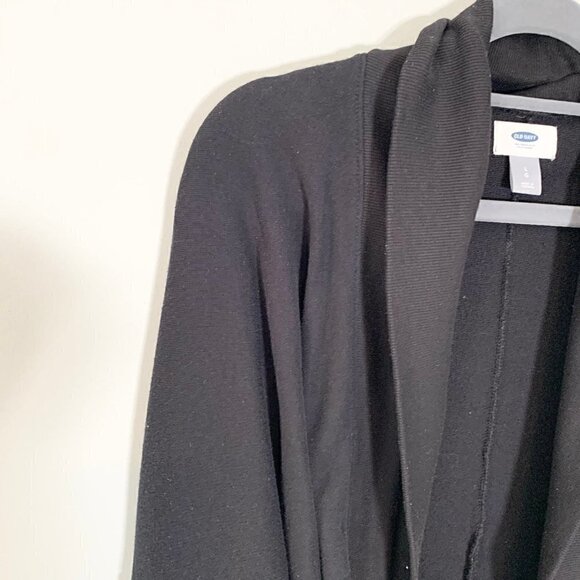 Old‎ Navy black long sleeve cocoon style open front cardigan sweater - Large - Picture 3 of 8